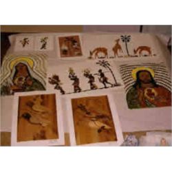 Cuadro realizado con alas de mariposa